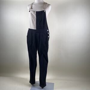 Guess black and white overalls